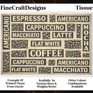 Farmhouse Coffee Lover Typography DC2 Decoupage Tissue Paper