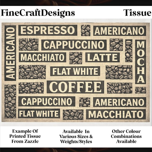 Farmhouse Coffee Lover Typography DC2 Decoupage Tissue Paper (Creator Uploaded)