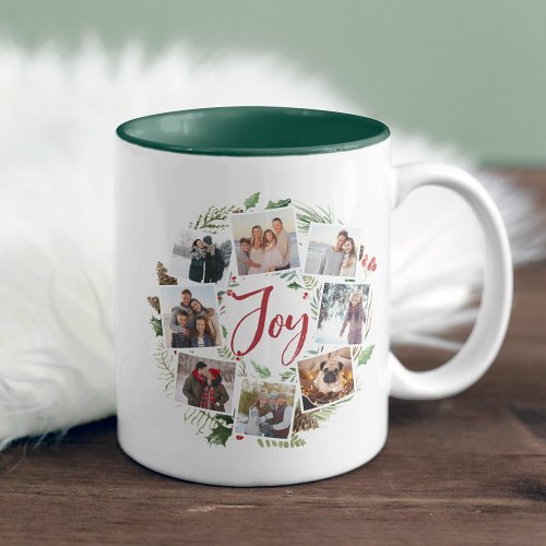 Farmhouse Collection  Holiday Photo Collage Two_Tone Coffee Mug