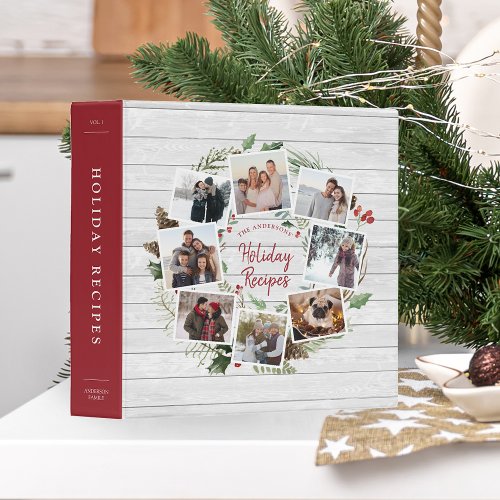 Farmhouse Collection Photo Collage Holiday Recipe 3 Ring Binder