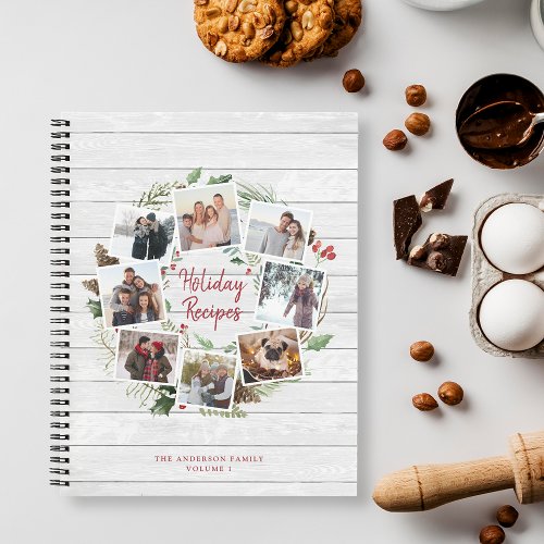 Farmhouse Collection Photo Collage Holiday Recipe Notebook
