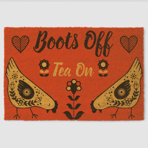 Farmhouse Cottagecore Chicken Fiber Doormat