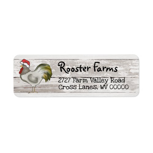 Farmhouse  Country  Address Label with Rooster