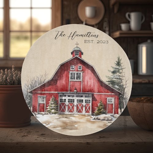 Farmhouse Country Christmas Custom Cutting Board