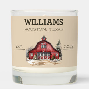 Farmhouse Country Christmas Custom Scented Candle