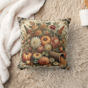 Farmhouse Country Fall Autumn Turkey Thanksgiving Throw Pillow