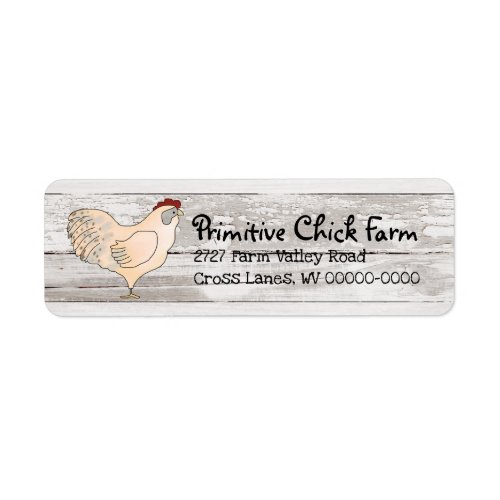 Farmhouse Country Primitive Chicken Wood Label