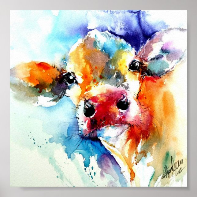 Farmhouse Cow by Natalie Graham - Poster (Front)