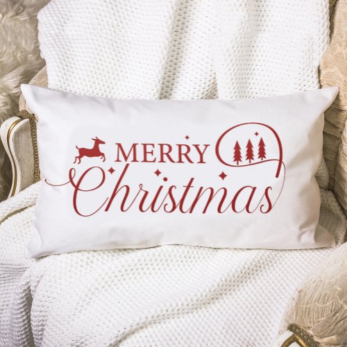 Farmhouse Cozy Christmas Charm Lumbar Pillow