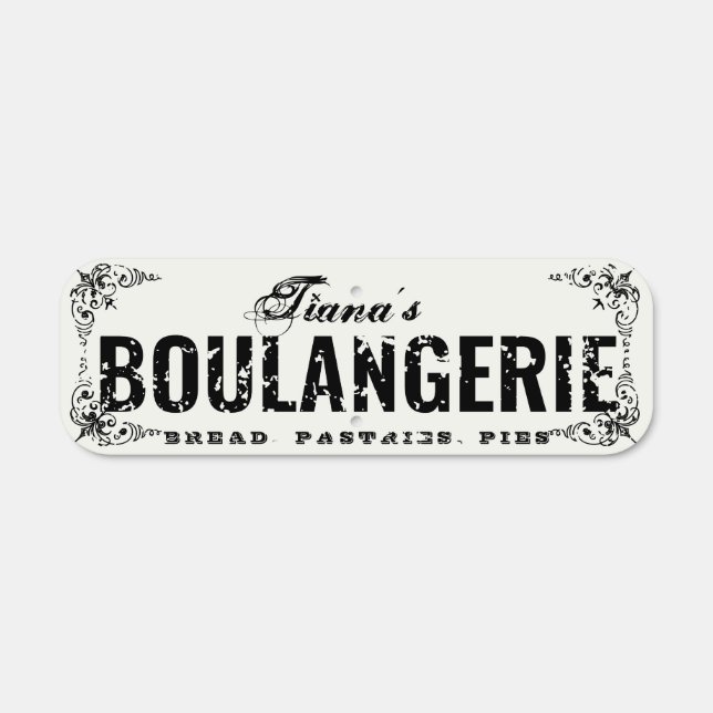 Farmhouse Cream Vintage French Kitchen Family Metal Sign (Front)
