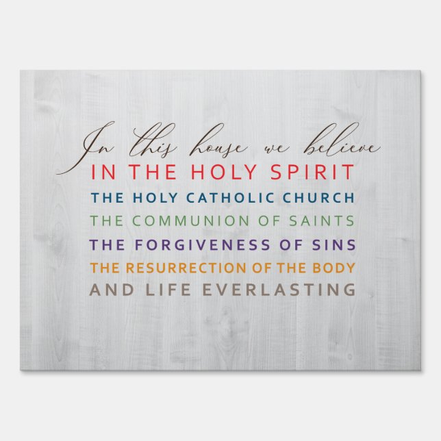 Farmhouse Creed Colorized Sign (Front)