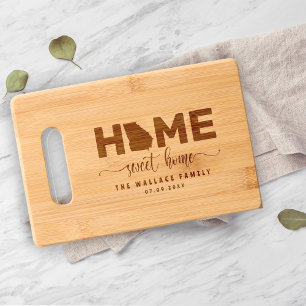 Farmhouse Decor Georgia Etched Wood Engraved Cutting Board