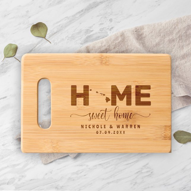 Farmhouse Decor Hawaii Etched Wood  Engraved Cutting Board (Creator Uploaded)