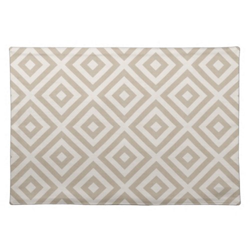 Farmhouse Diamond X Beige Linen Placemat