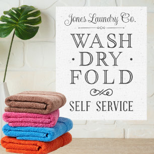 Farmhouse Distressed Self Serve Laundry Signature Canvas Print