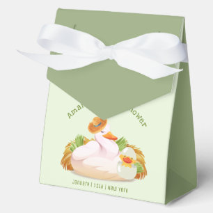 Farmhouse Duckling Hatching Soon Baby Shower Favor Boxes