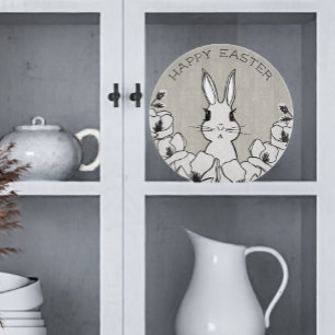 Farmhouse Easter Magnolia Flower Custom Cutting Board