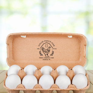 Farmhouse Eggs Family Farm Vintage Rustic Chicken Rubber Stamp
