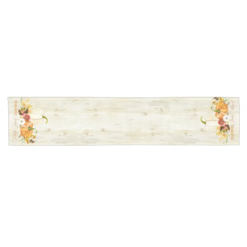 Farmhouse Fall Decor Thankful Grateful Blessed Art Short Table Runner