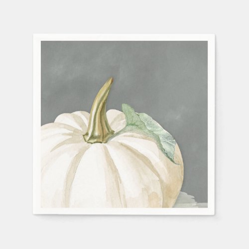 Farmhouse fall white pumpkin napkins