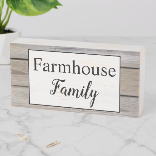 Farmhouse Family Wooden Box Sign