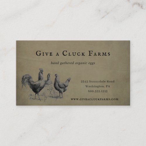 Farmhouse Farm Fresh Eggs Country  Business Card