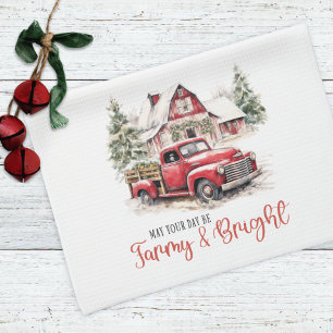 Farmhouse Farmy & Bright Country Christmas  Kitchen Towel