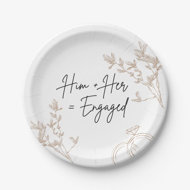 Farmhouse Fields Engagement Announcement Plates (Front)