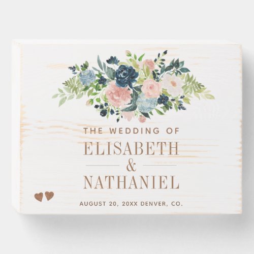 Farmhouse floral garden wedding welcome sign