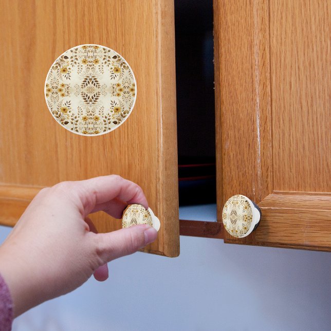 Farmhouse Floral Pattern Ceramic Knob (Creator Uploaded)