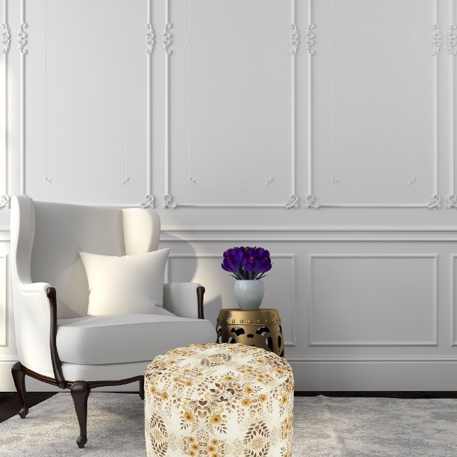 Farmhouse Floral Pouf (Creator Uploaded)