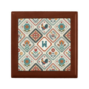 Farmhouse Folk Sage Green and Orange Monogram Gift Box