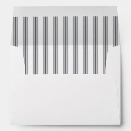 Farmhouse French Ticking Stripe Blue Grey Envelope