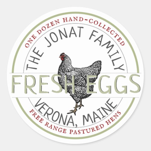 Farmhouse Fresh Egg Carton Label
