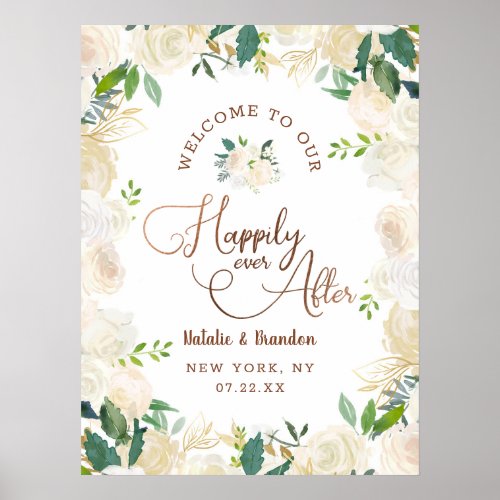 Farmhouse Fresh Happily Ever After Reception Sign