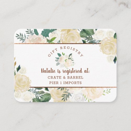 Farmhouse Fresh Rustic Bridal Shower Gift Registry Enclosure Card
