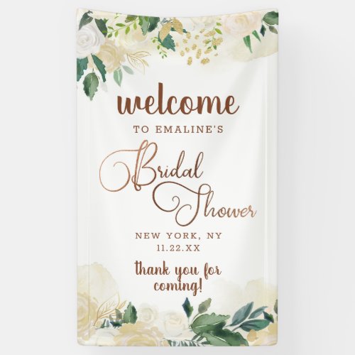 Farmhouse Fresh Rustic Chic Bridal Shower Welcome Banner