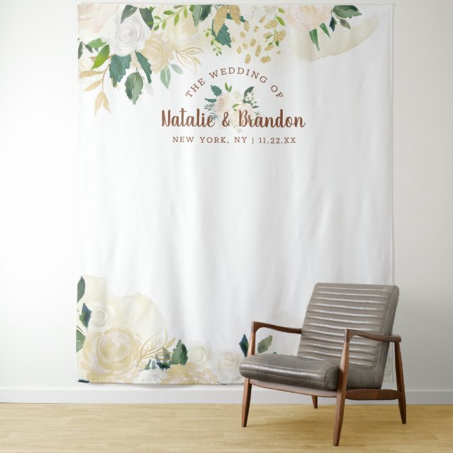 Farmhouse Fresh Rustic Chic Photo Booth Backdrop (In Situ)