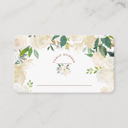Farmhouse Fresh Rustic Country Floral Table Number Place Card