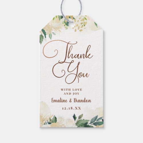 Farmhouse Fresh Rustic Country Floral Thank You Gift Tags
