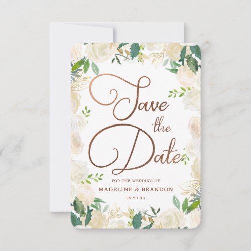 Farmhouse Fresh Rustic Country Floral Watercolor Save The Date