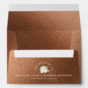 Farmhouse Fresh Rustic Country Floral Wedding Envelope