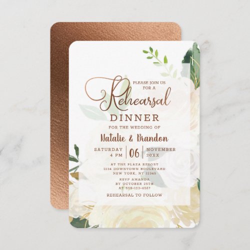 Farmhouse Fresh Rustic Country Rehearsal Dinner Invitation