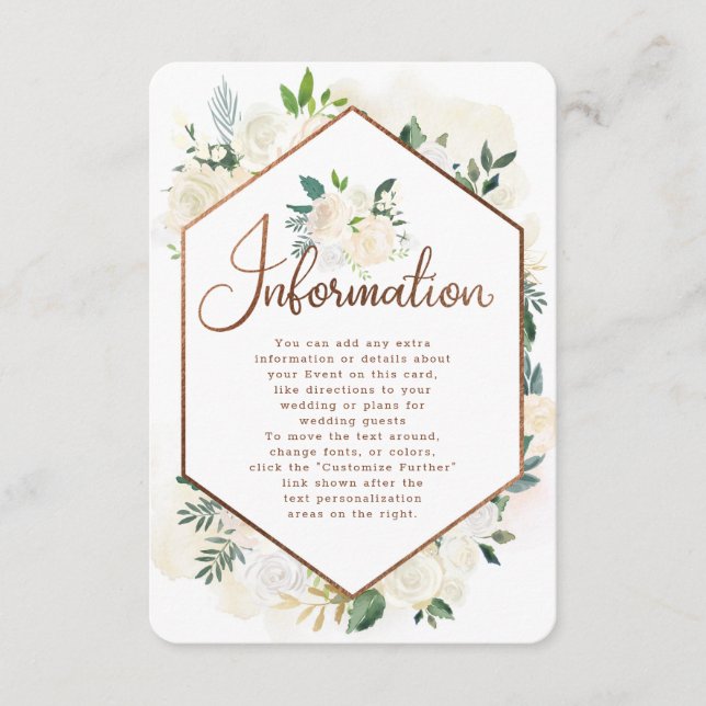 Farmhouse Fresh Rustic Country Wedding Information Enclosure Card (Front)