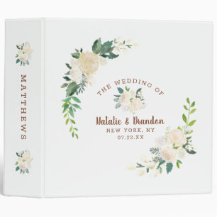 Farmhouse Fresh Rustic Country Wedding Photo Album 3 Ring Binder