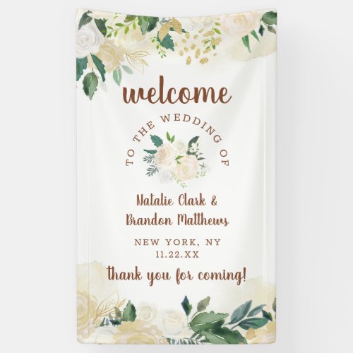 Farmhouse Fresh Rustic Country Wedding Welcome Banner