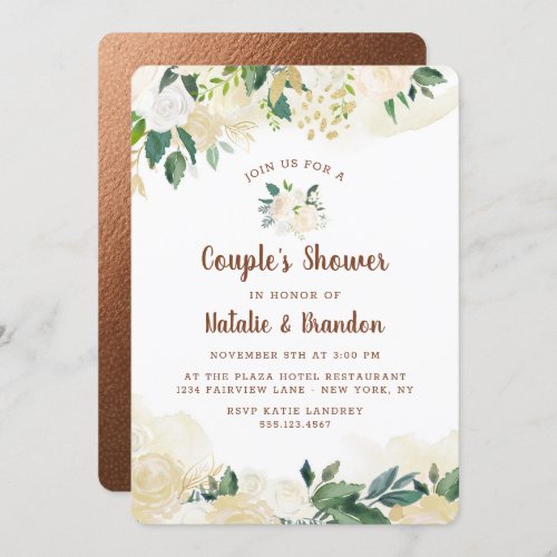 Farmhouse Fresh Rustic Couples Wedding Shower Invitation