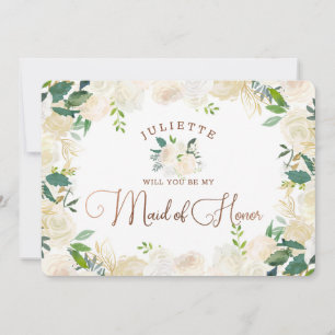 Farmhouse Fresh Rustic Maid of Honor Proposal Card