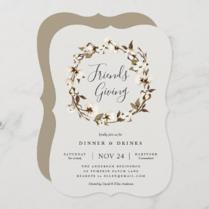 Farmhouse Friendsgiving Party Invitation