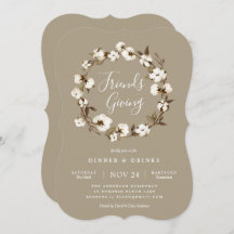 Farmhouse Friendsgiving Party Invitation